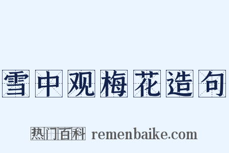 雪中观梅花造句是什么意思的图片